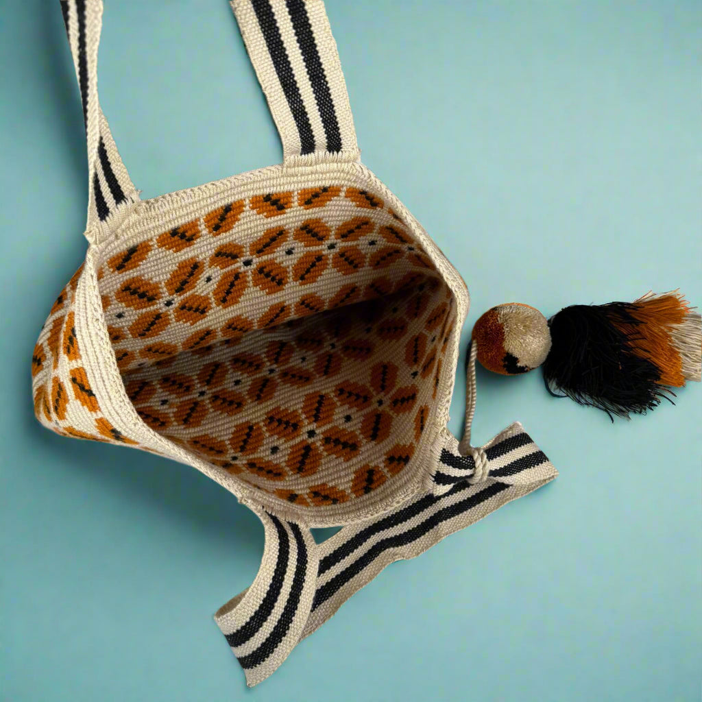 Wayuu Tote yellow flowers