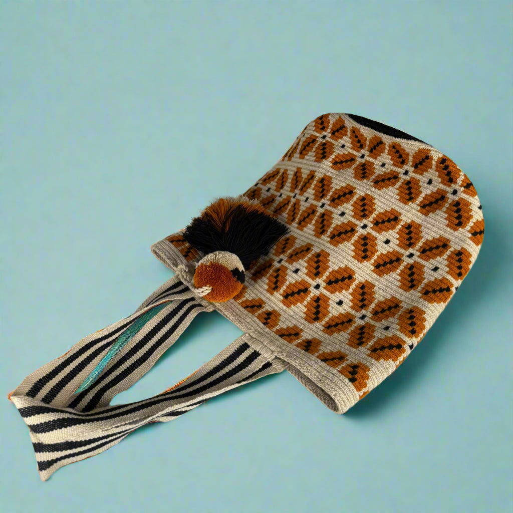 Wayuu Tote yellow flowers