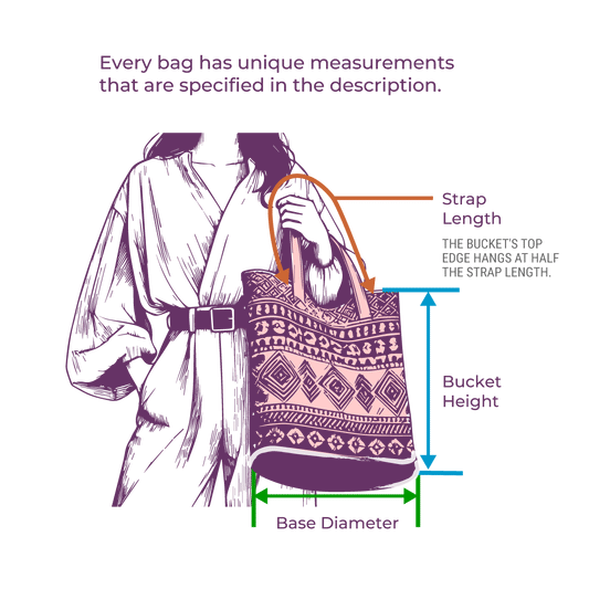 Wayuu Tote orange tone lines