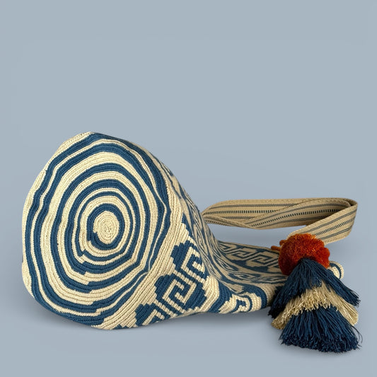 Tote • Natural Blue Waves