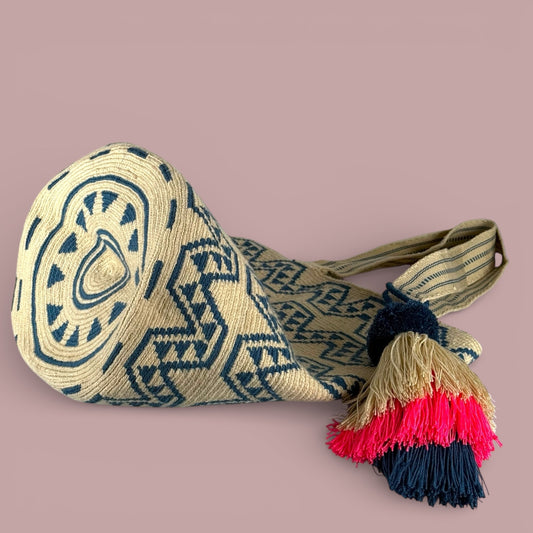 Tote • Natural Blue Triangle Hills