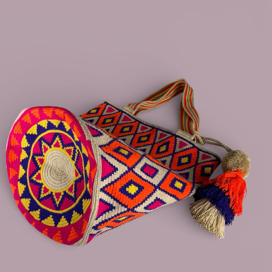 Tote · Natural Orange Purple Diamond
