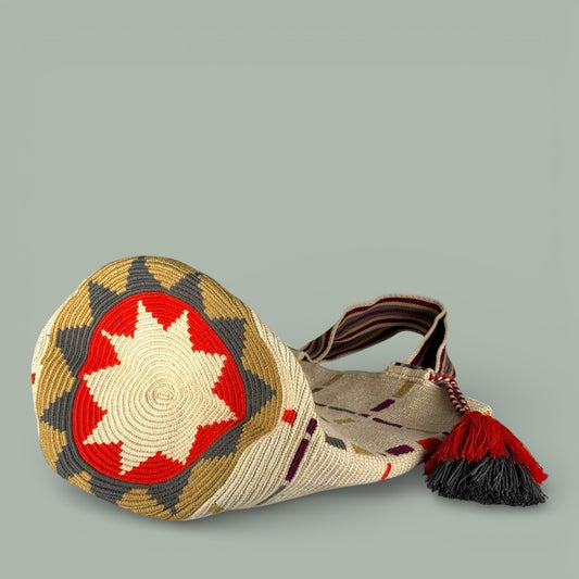 Tote · Natural Plum Rust Grid