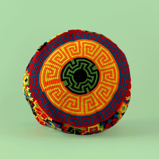 Wayuu Shoulder bag black color star of life