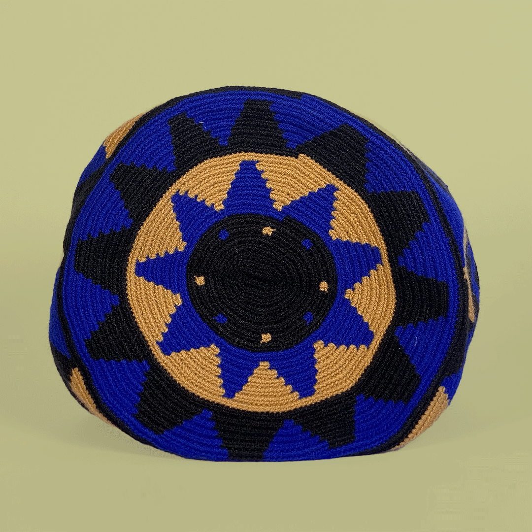 Wayuu Shoulder bag blue black tan