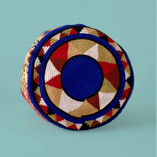 Wayuu Shoulder bag blue red tan