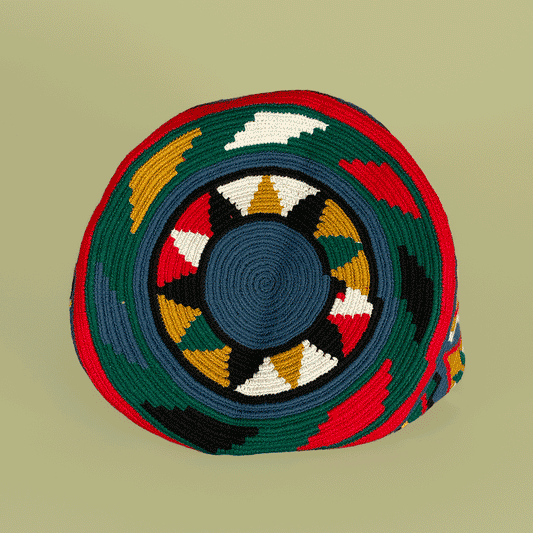 Wayuu Tote bag blue gold red green