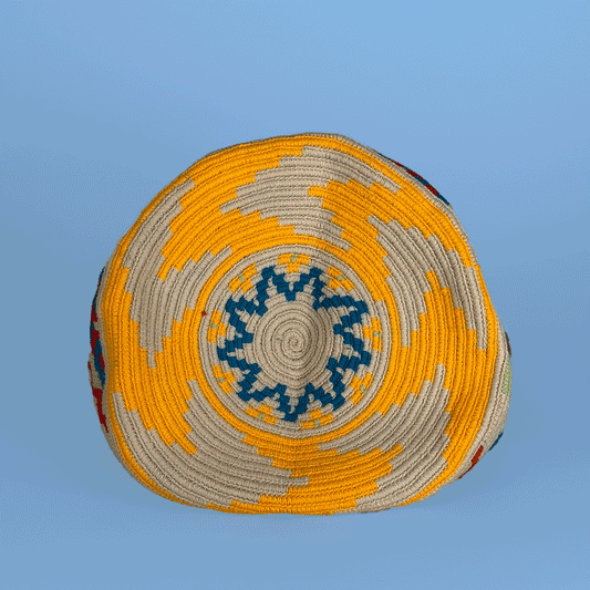 Wayuu Tote bag ivory color flowers