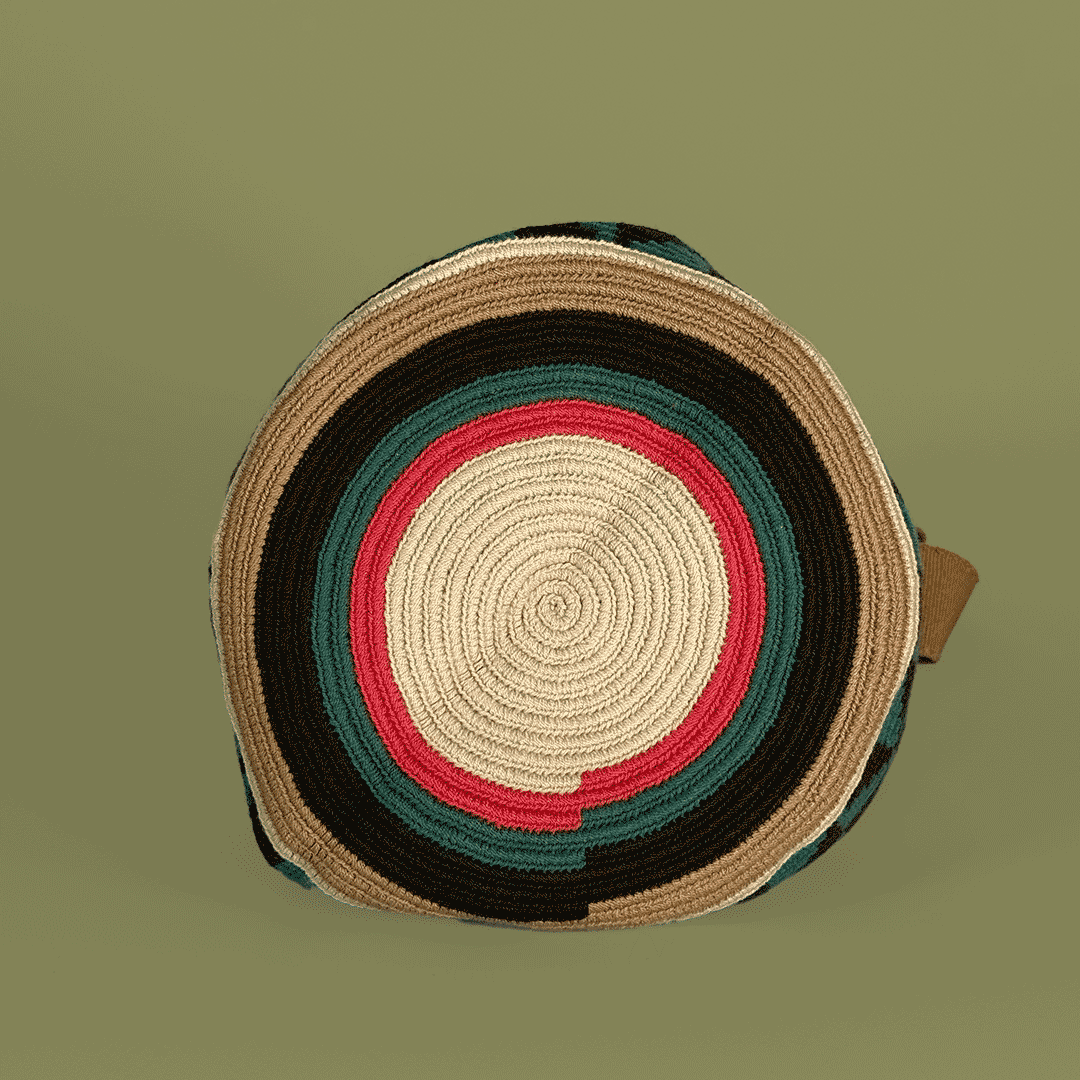 Wayuu Tote bag brown pink green