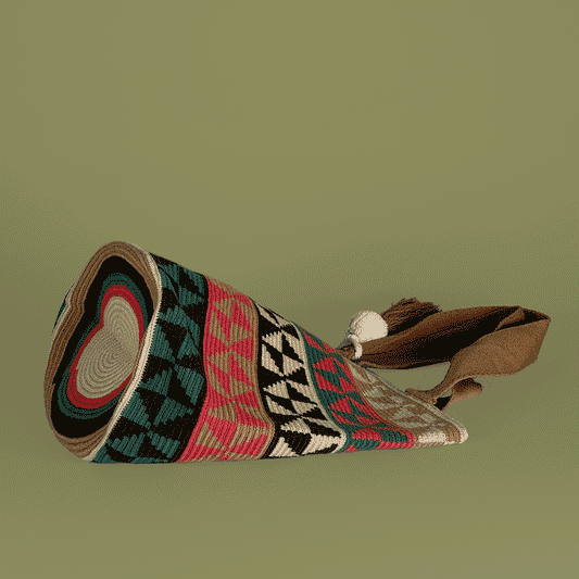 Wayuu Tote bag brown pink green