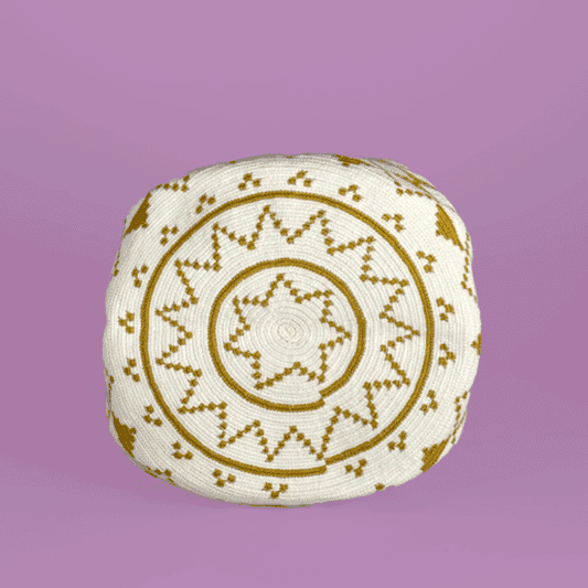 Wayuu Tote bag white gold