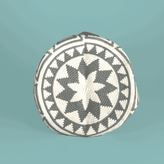 Wayuu Tote bag white grey