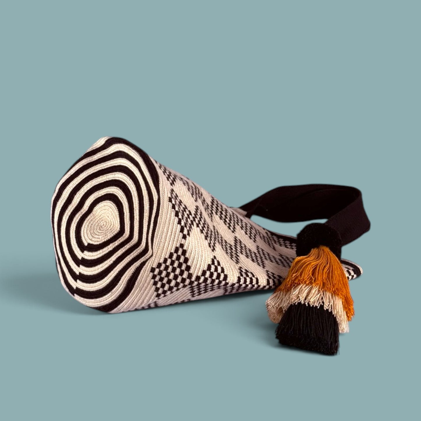 Tote • Natural Black Checkered Diamonds