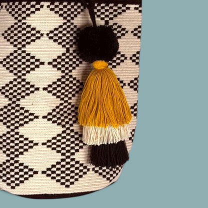 Tote • Natural Black Checkered Diamonds