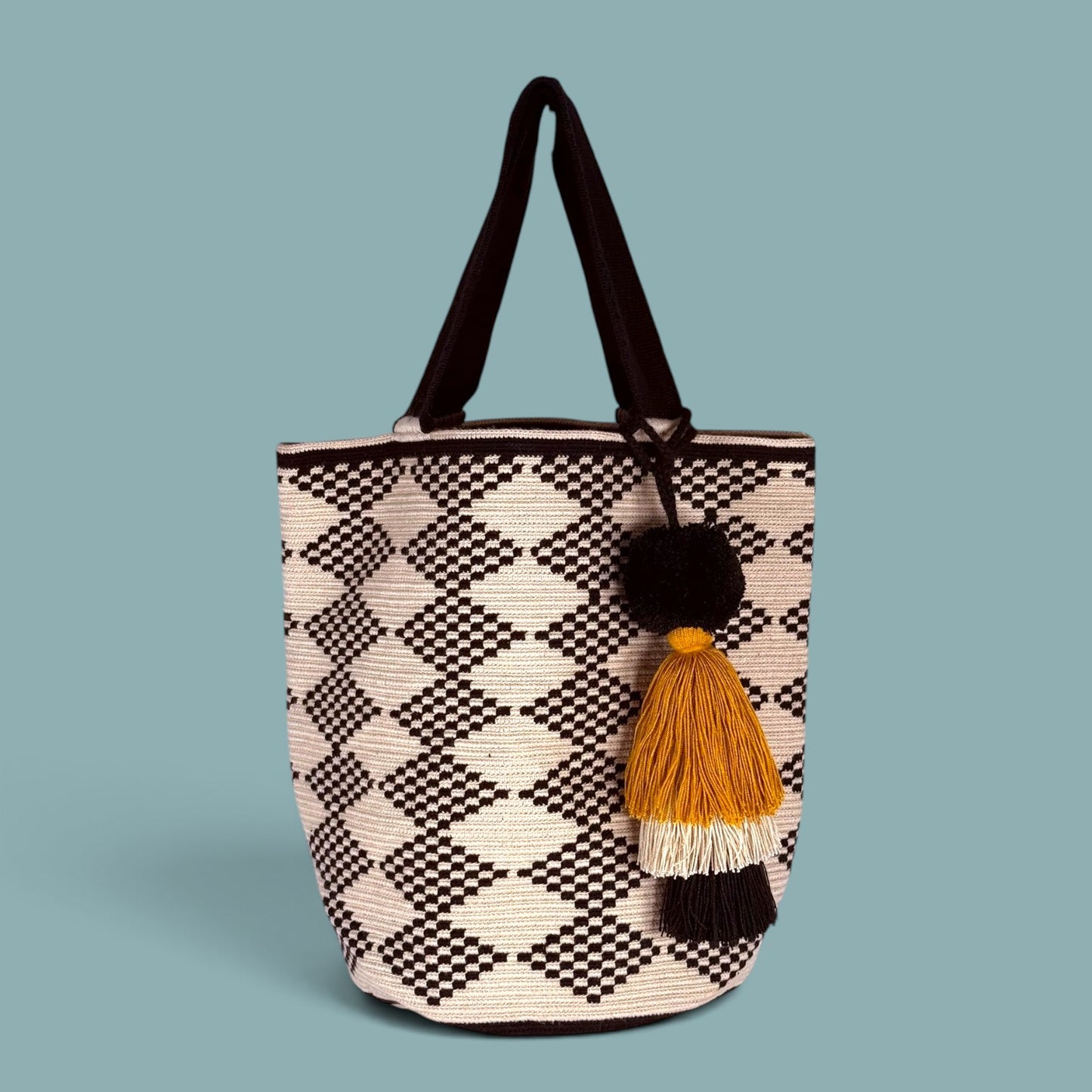 Tote • Natural Black Checkered Diamonds