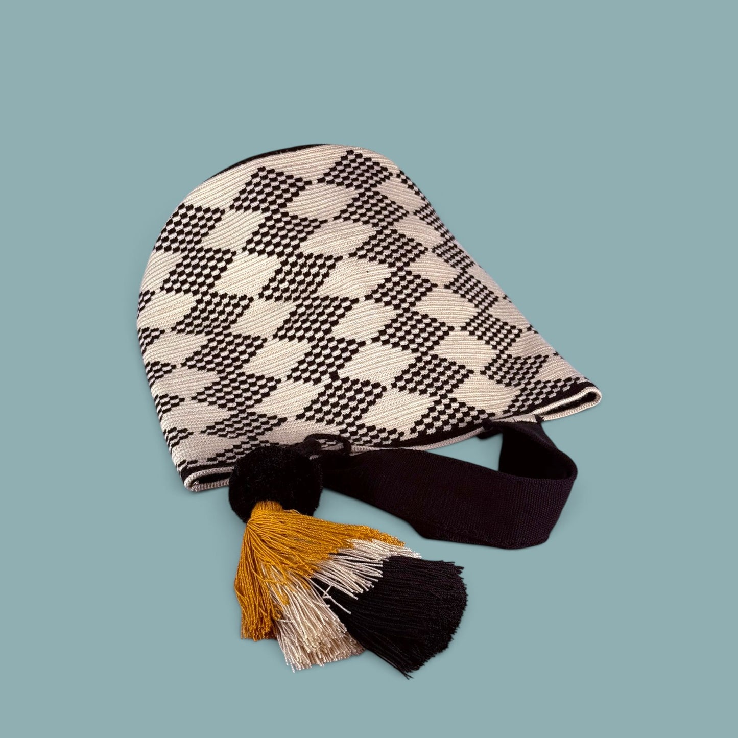 Tote • Natural Black Checkered Diamonds