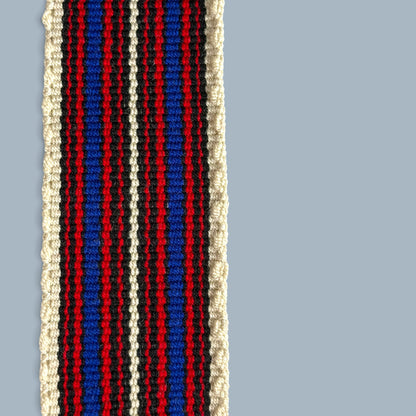 Mochila · Natural Red Orange Blue stripes