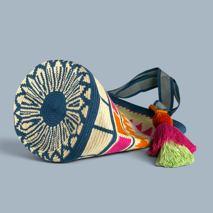 Tote • Blue Pink Gold Triangle Pathways