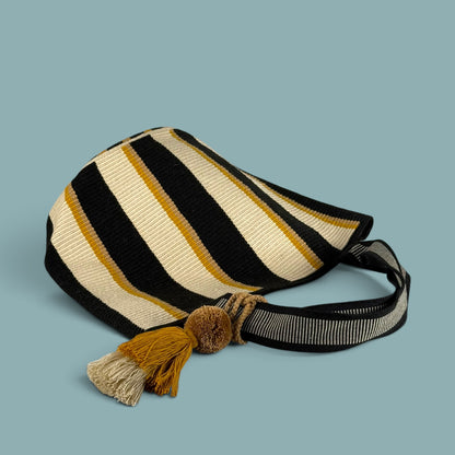 Tote • Natural Gold Black Columns