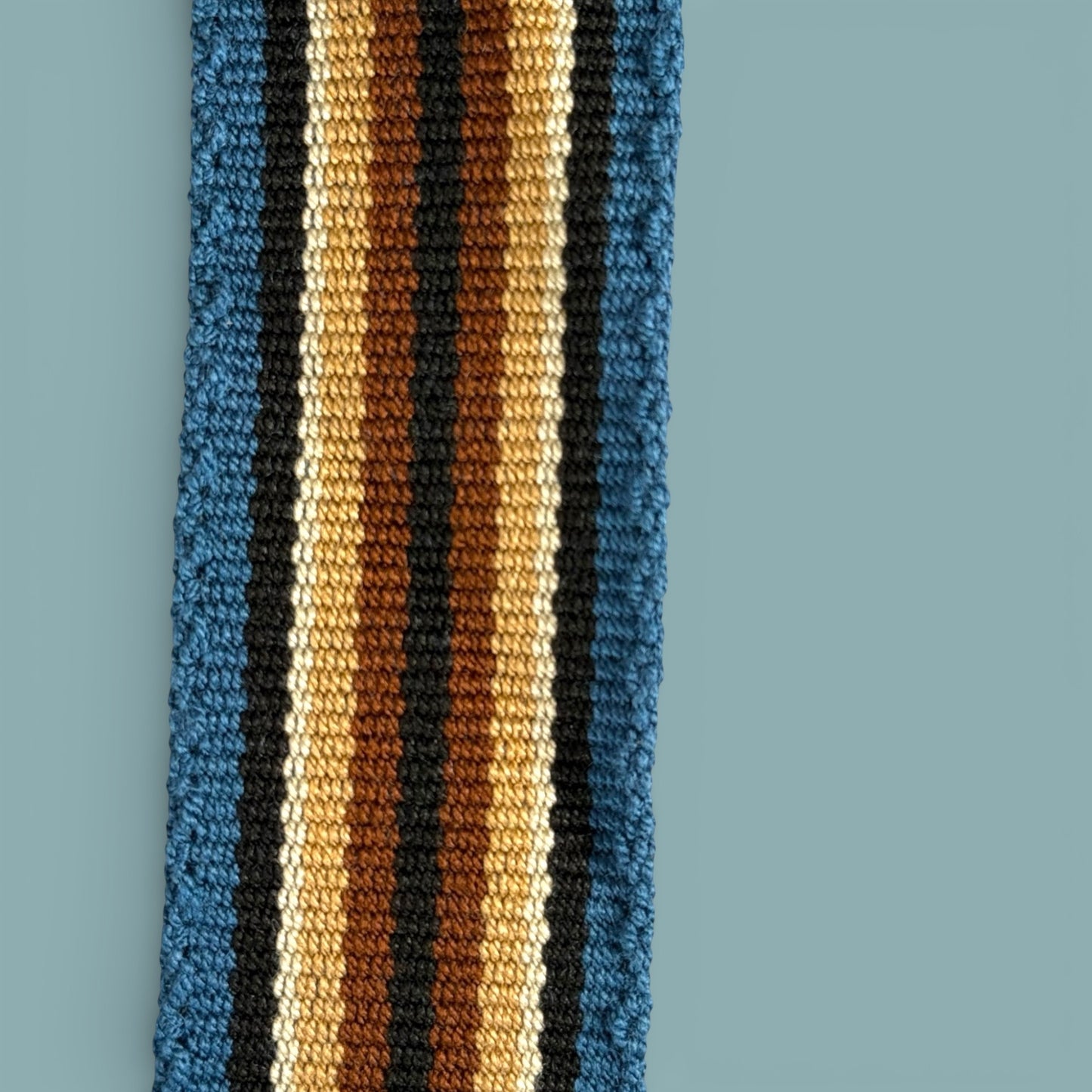 Tote • Natural Blue Lines Black Diamonds