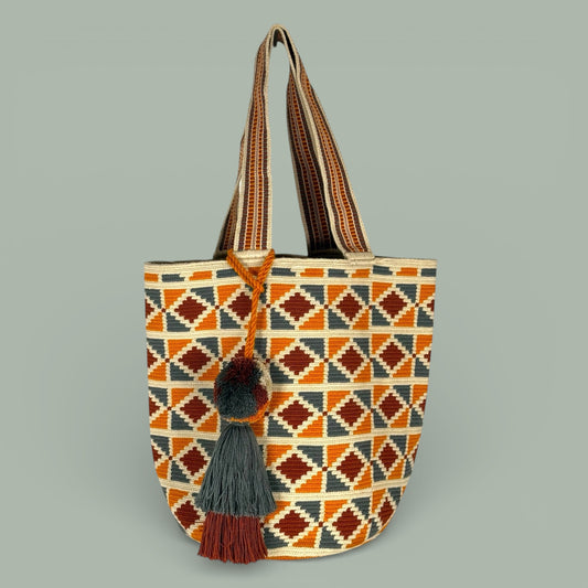 Tote • Natural Grey Ochre Diamonds