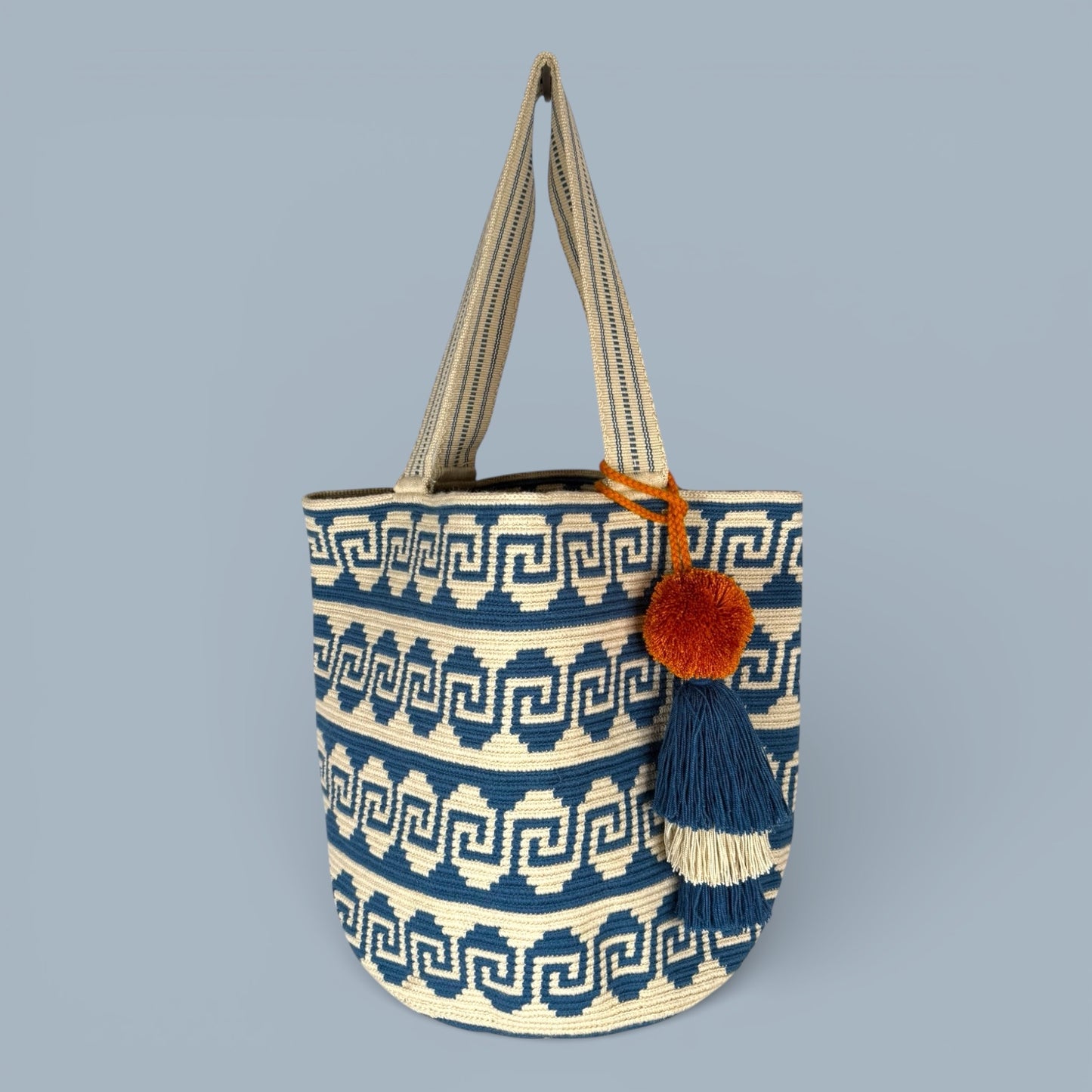 Tote • Natural Blue Waves