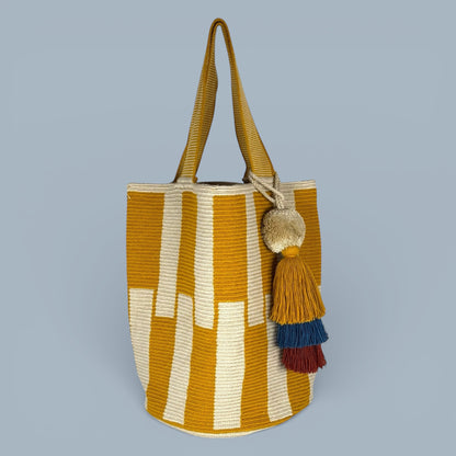 Tote • Gold Natural Offset Bands