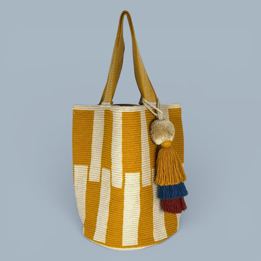 Tote • Gold Natural Offset Bands