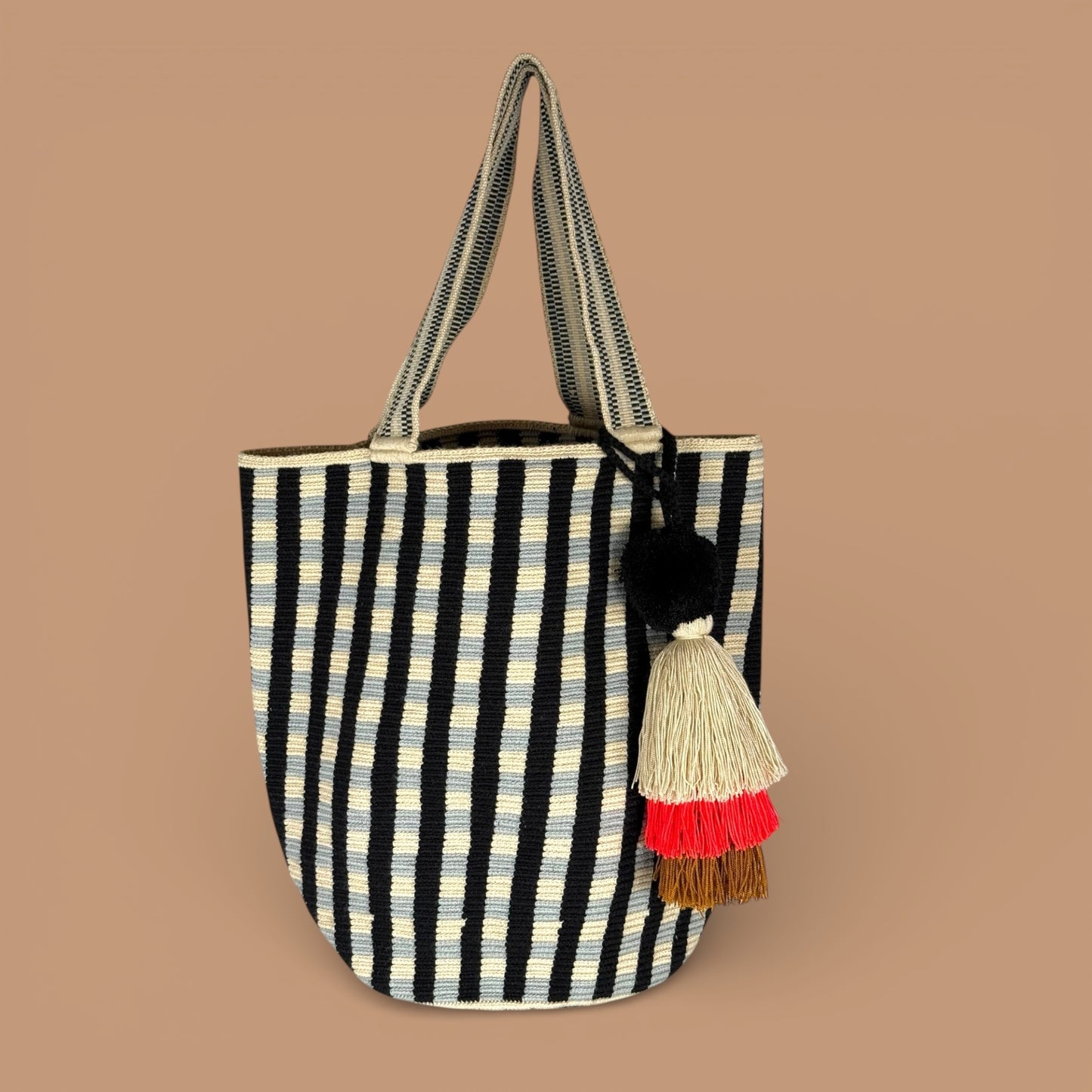 Tote • Natural Black Grey Grid