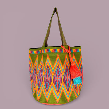 Tote • Pistachio Neon Diamonds