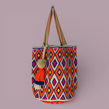 Tote · Natural Orange Purple Diamond