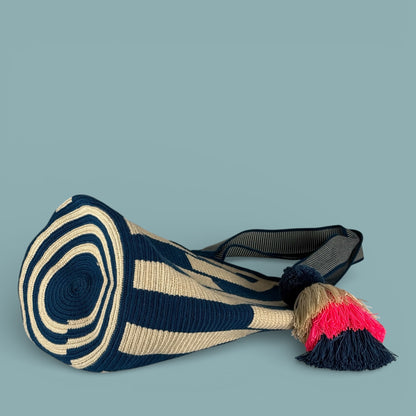 Tote · Blue Natural Offset Bands