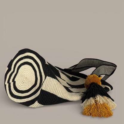Tote · Black Natural Offset Bands