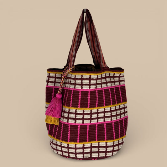 Tote · Burgundy Line Path