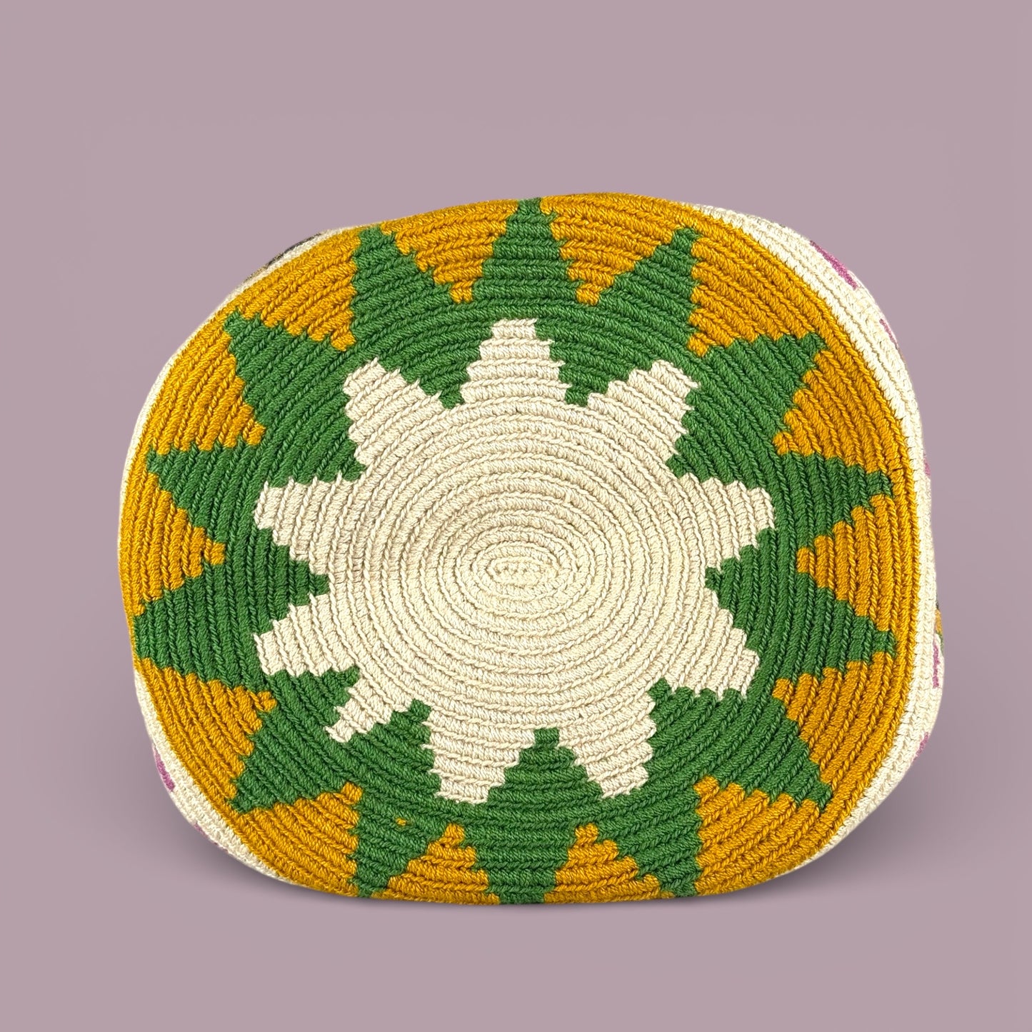 Mochila · Natural Mustard Green Diamonds