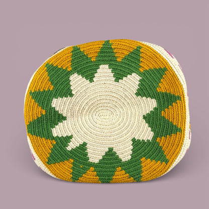 Mochila · Natural Mustard Green Diamonds