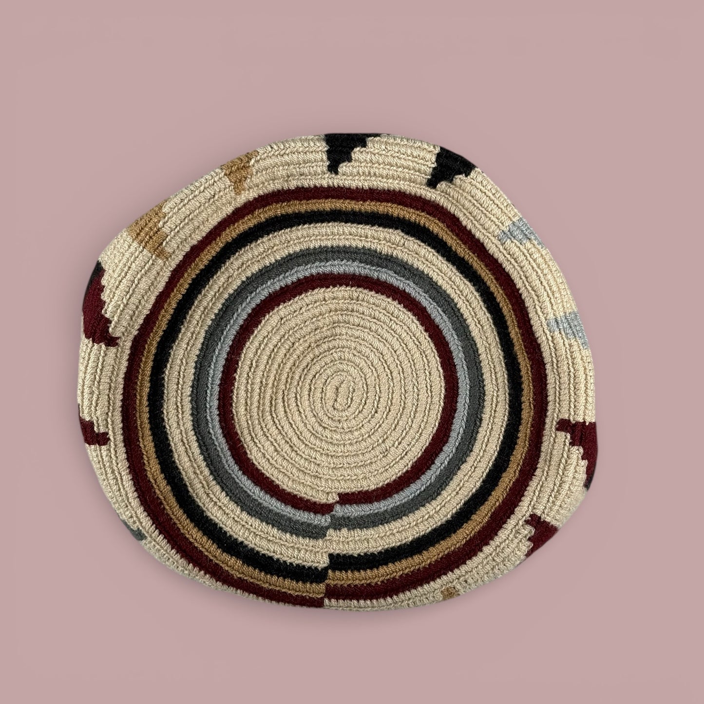 Mochila · Latte & Burgundy Linear Geometry