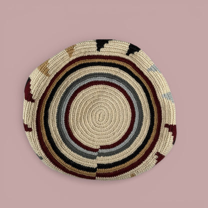 Mochila · Latte & Burgundy Linear Geometry