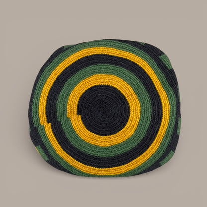 Mochila · Navy Green Yellow Crossweave