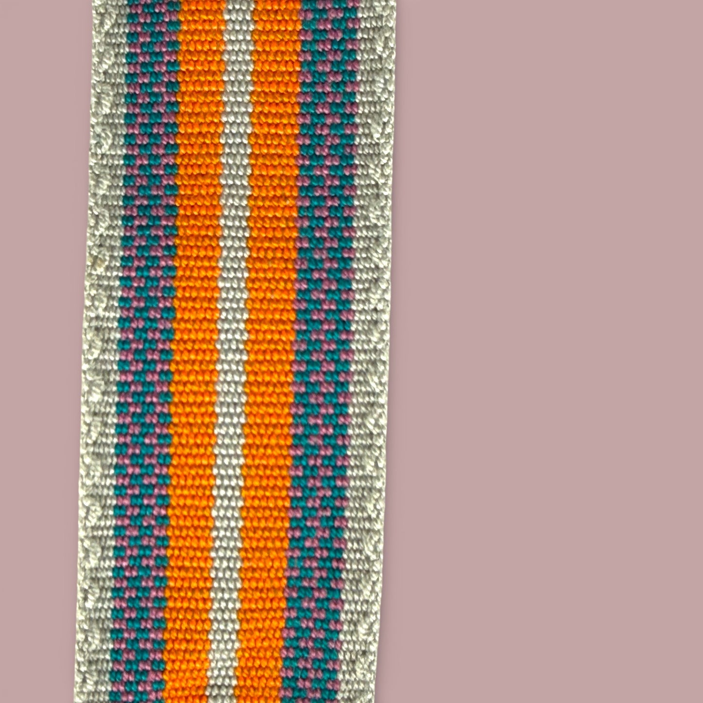 Mochila · Grey Orange & Green Diamond Motif