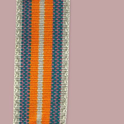 Mochila · Grey Orange & Green Diamond Motif
