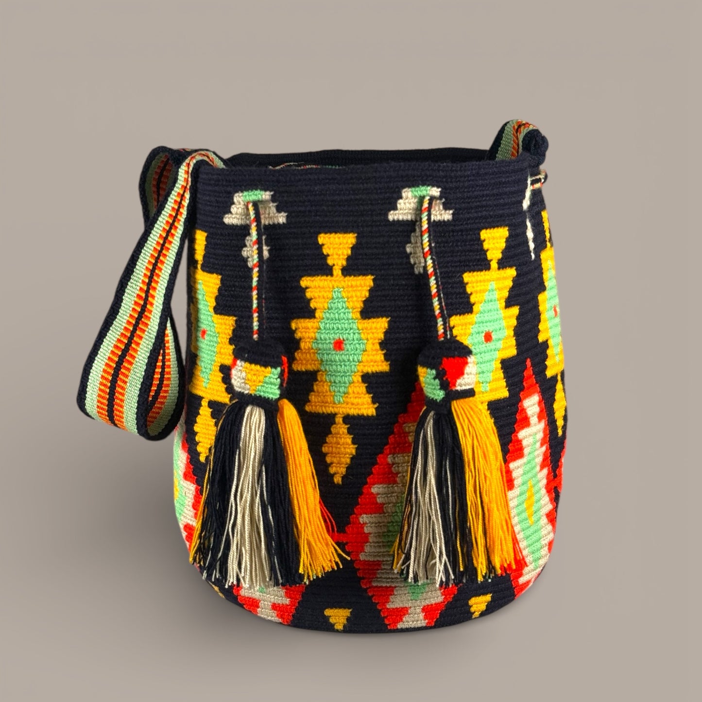 Mochila · Navy Yellow Protection Motif