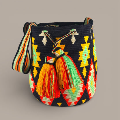 Mochila · Navy Yellow Protection Motif