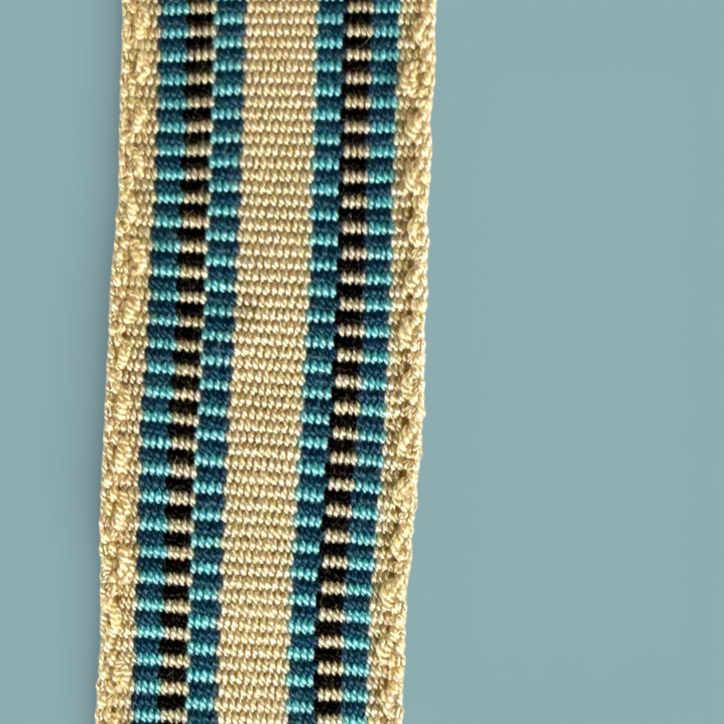 Mochila · Ivory Blue & Teal Diamond Pattern