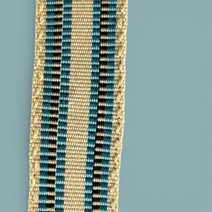 Mochila · Ivory Blue & Teal Diamond Pattern