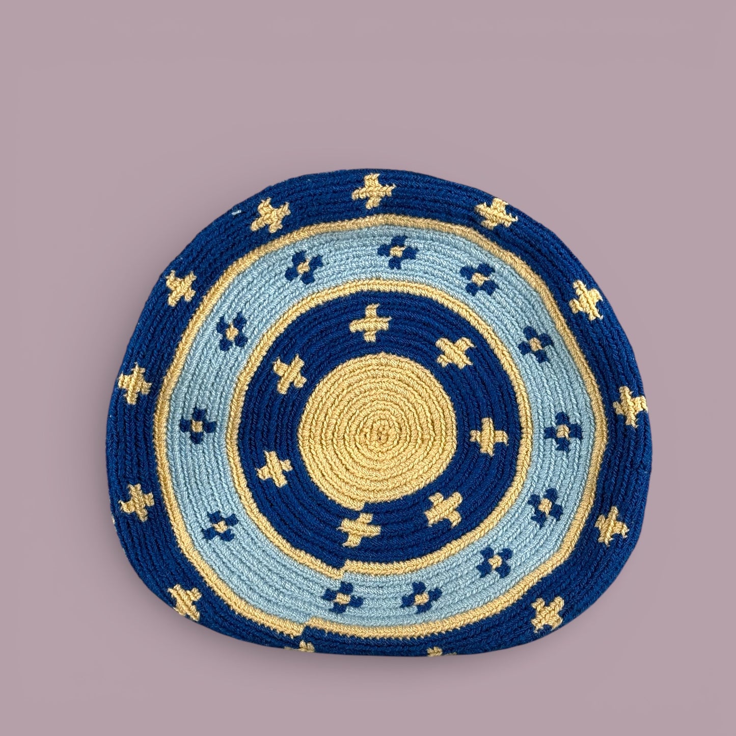 Mochila · Natural Blue Celeste Geometry