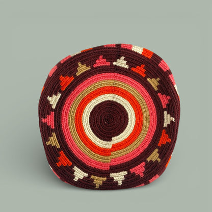 Mochila · Burgundy Latte & Pink Lines