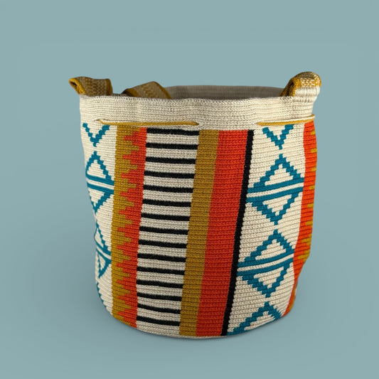 Mochila · Natural Mustard & Orange Vitality Pattern