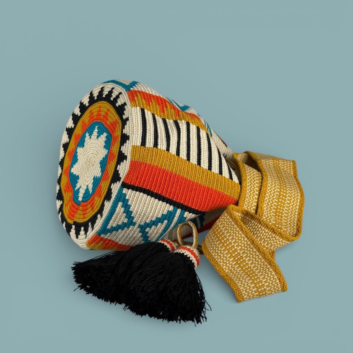 Mochila · Natural Mustard & Orange Vitality Pattern