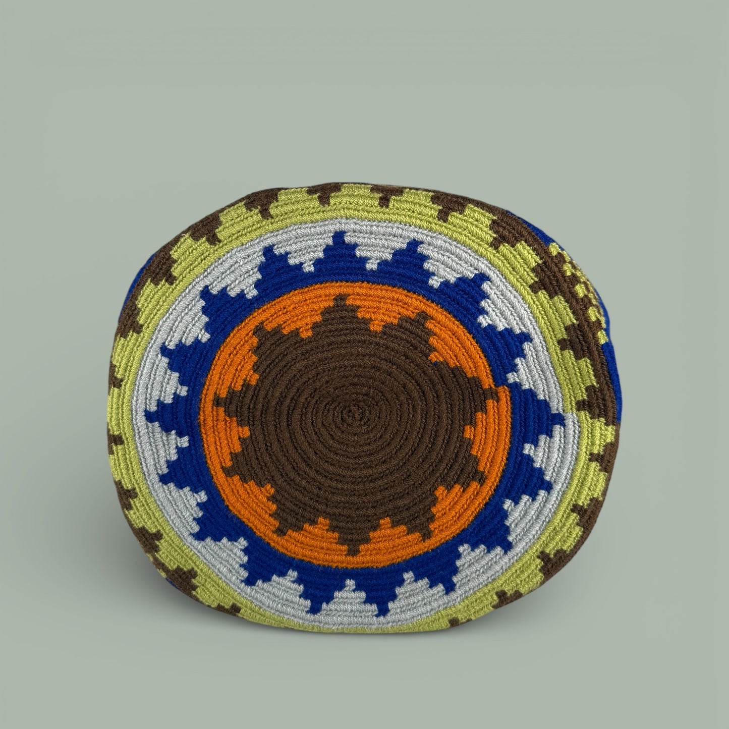 Mochila · Brown Green & Blue Diamonds